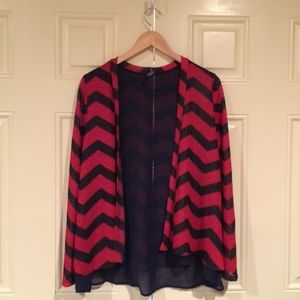 Chevron Print Cardigan